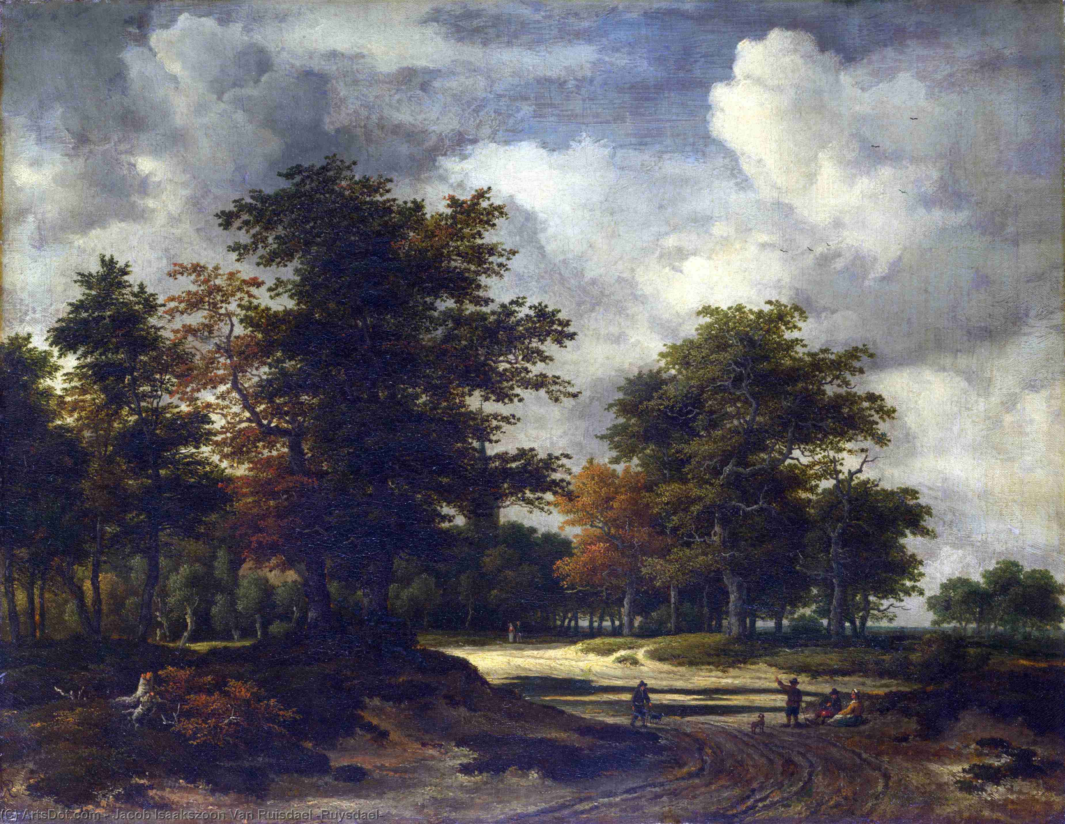 A Road Leading Into A Wood — Jacob Isaackszoon Van Ruisdael