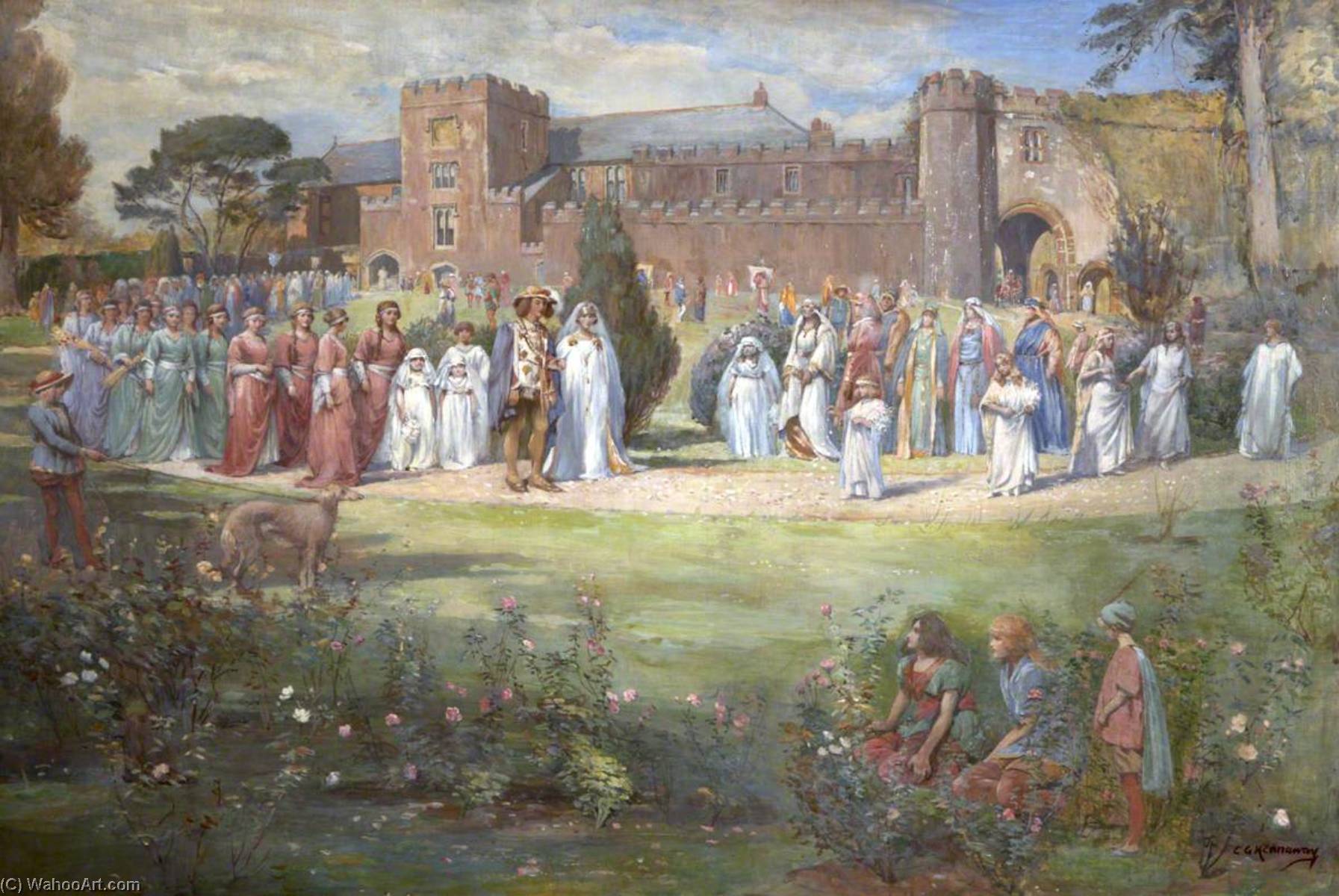 Torquay Historical Pageant Episode 4 The Wedding Of Alicia De Brewer And Reginald De Mohun In 1205 — Charles Gray Kennaway