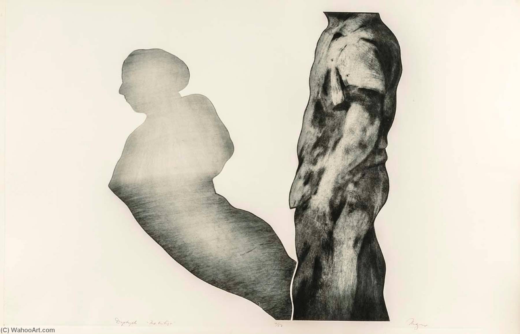 (the Artist And Model, Portfolio) Diptych The Artist — Michael Mazur