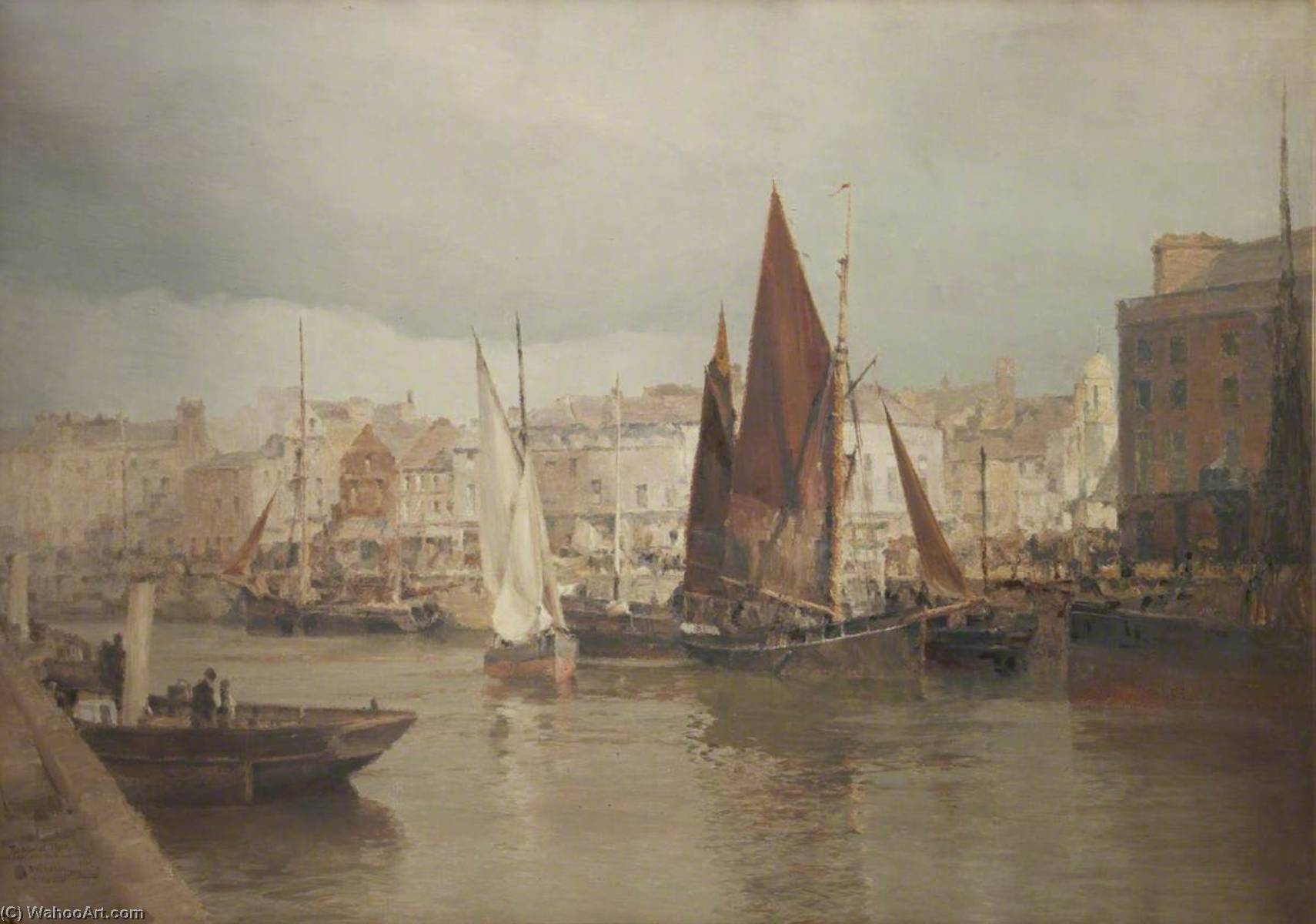 The North Quay With Old St Matthew's, 1895 — John Miller Nicholson
