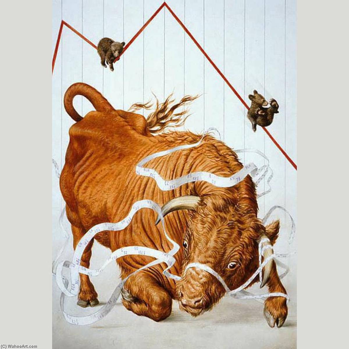 Wall Street Bull 1958 — Boris Chaliapin