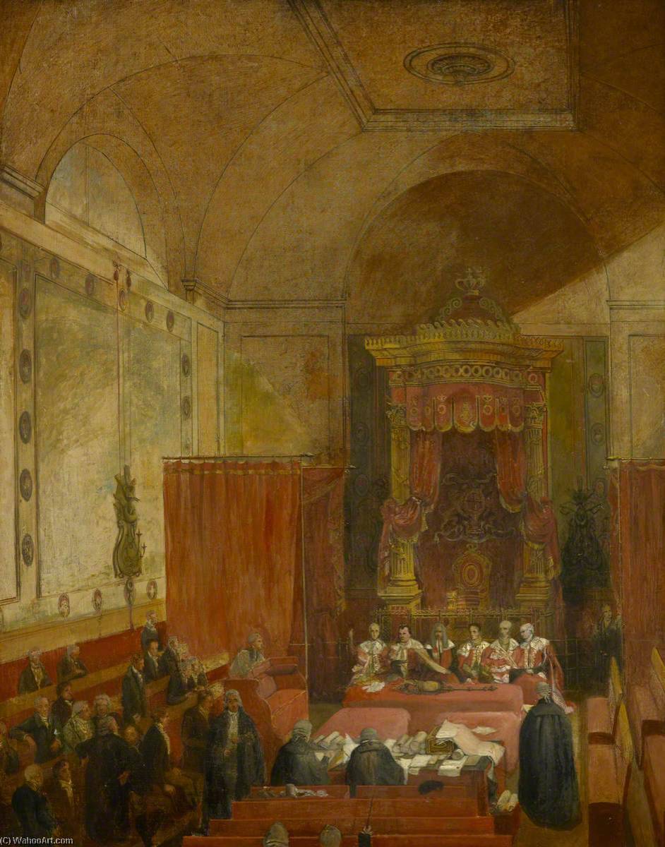 Passing The Reform Bill, 1832, Interior Of Court Of Requests — Samuel William Reynolds