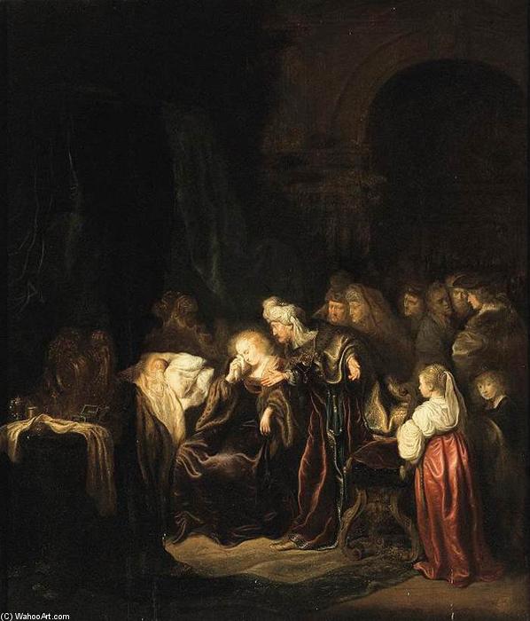 David And Batsheba Mourning Over Their Dead Son — Salomon De Koninck