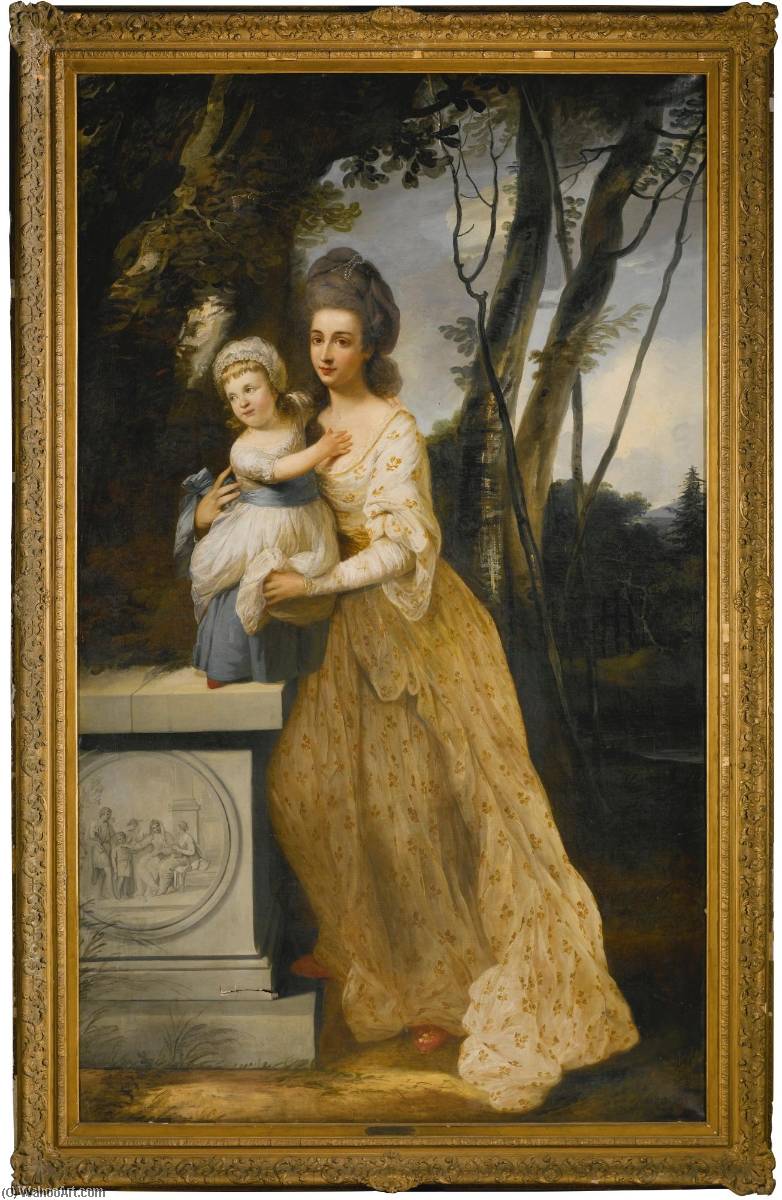 Portrait Of A Lady And Her Child — Francis Cotes