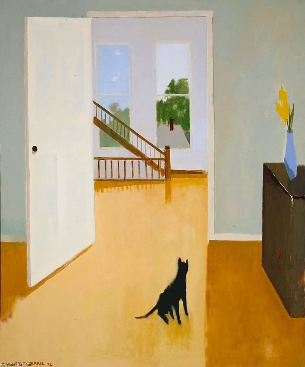 Interior With Cat — Herman Maril