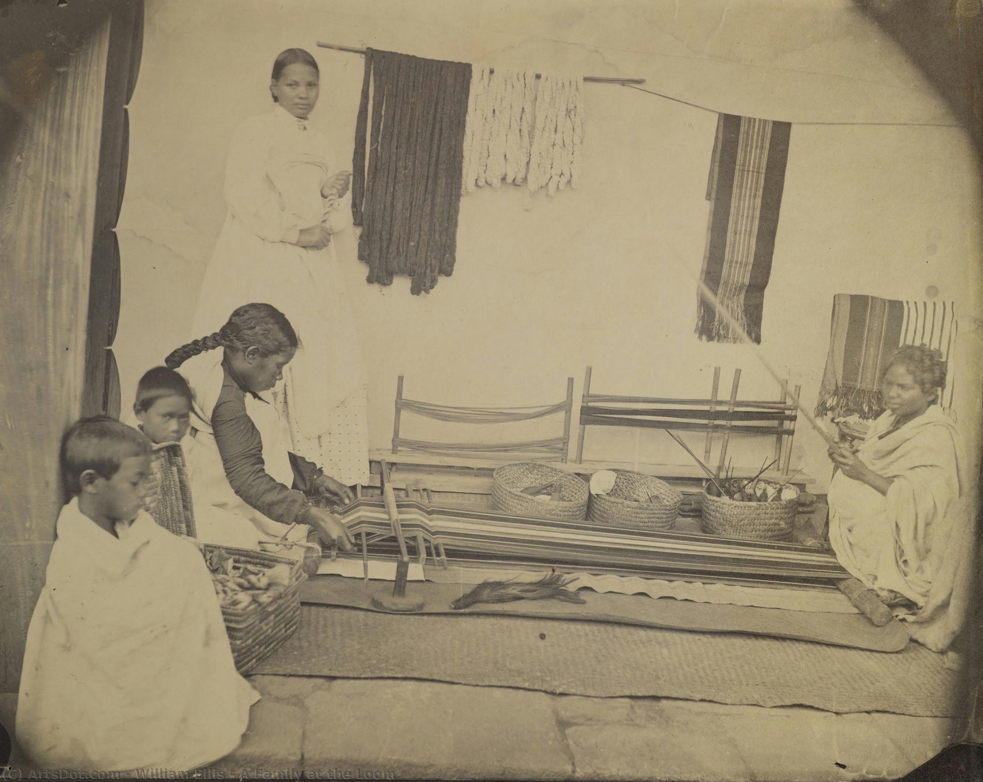 A Family At The Loom — William Ellis
