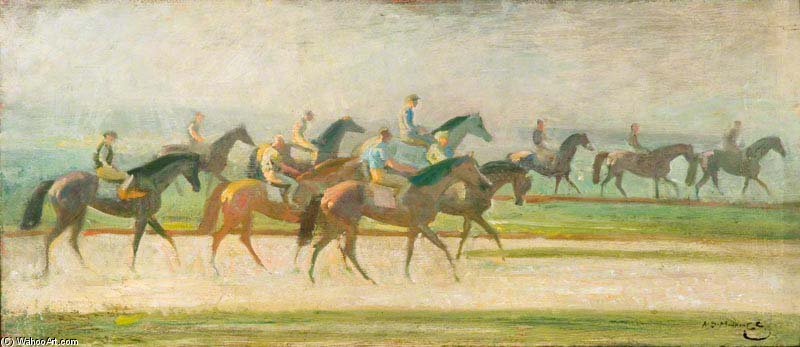 Exercising The Horses - — Sir Alfred James Munnings