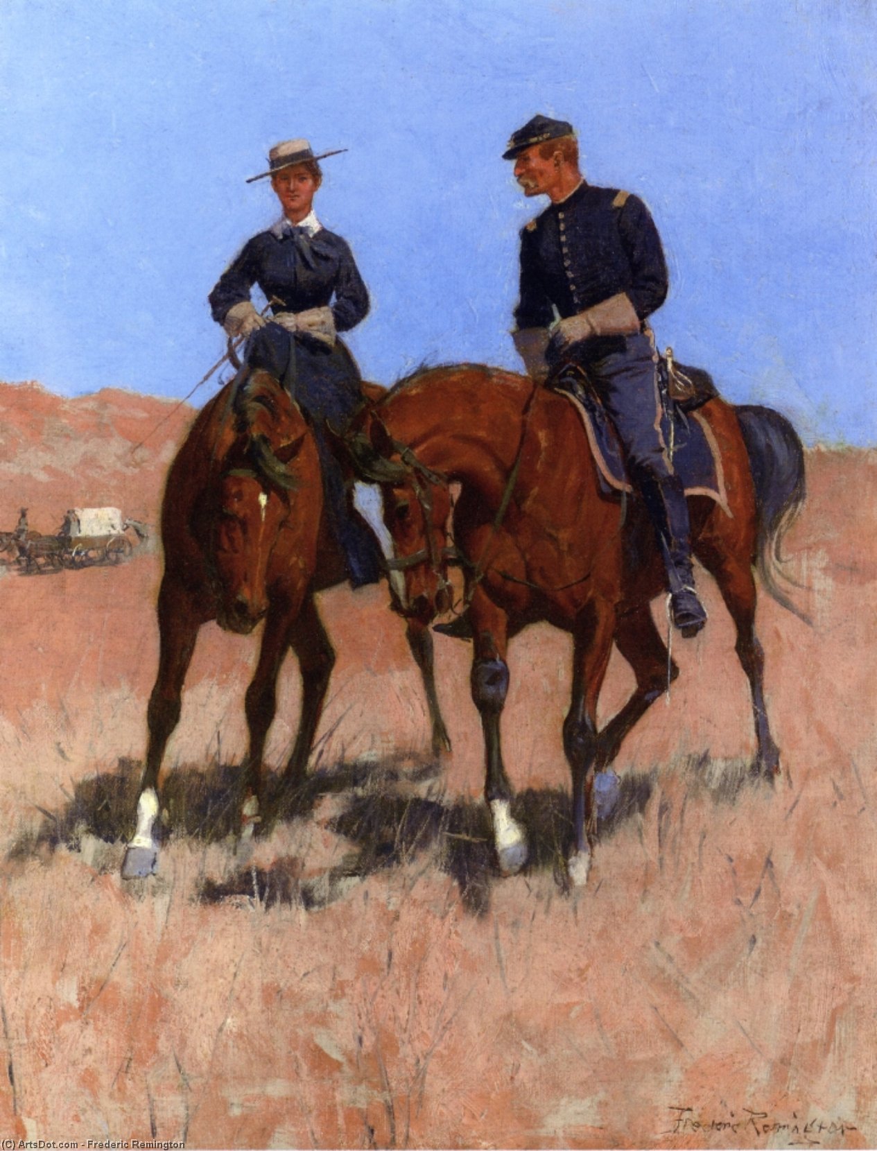Belle Mckeever And Lt. Edgar Wheelock — Frederic Remington
