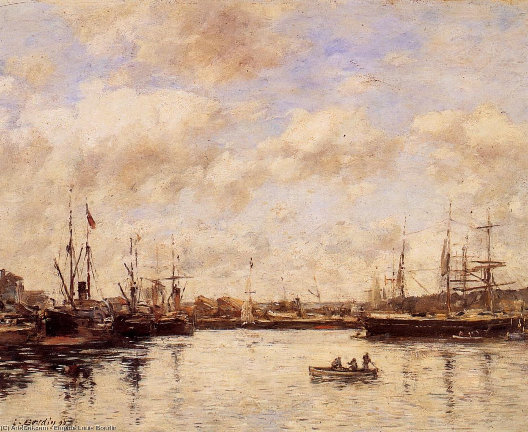Le Havre, A Basin — Eugène Louis Boudin