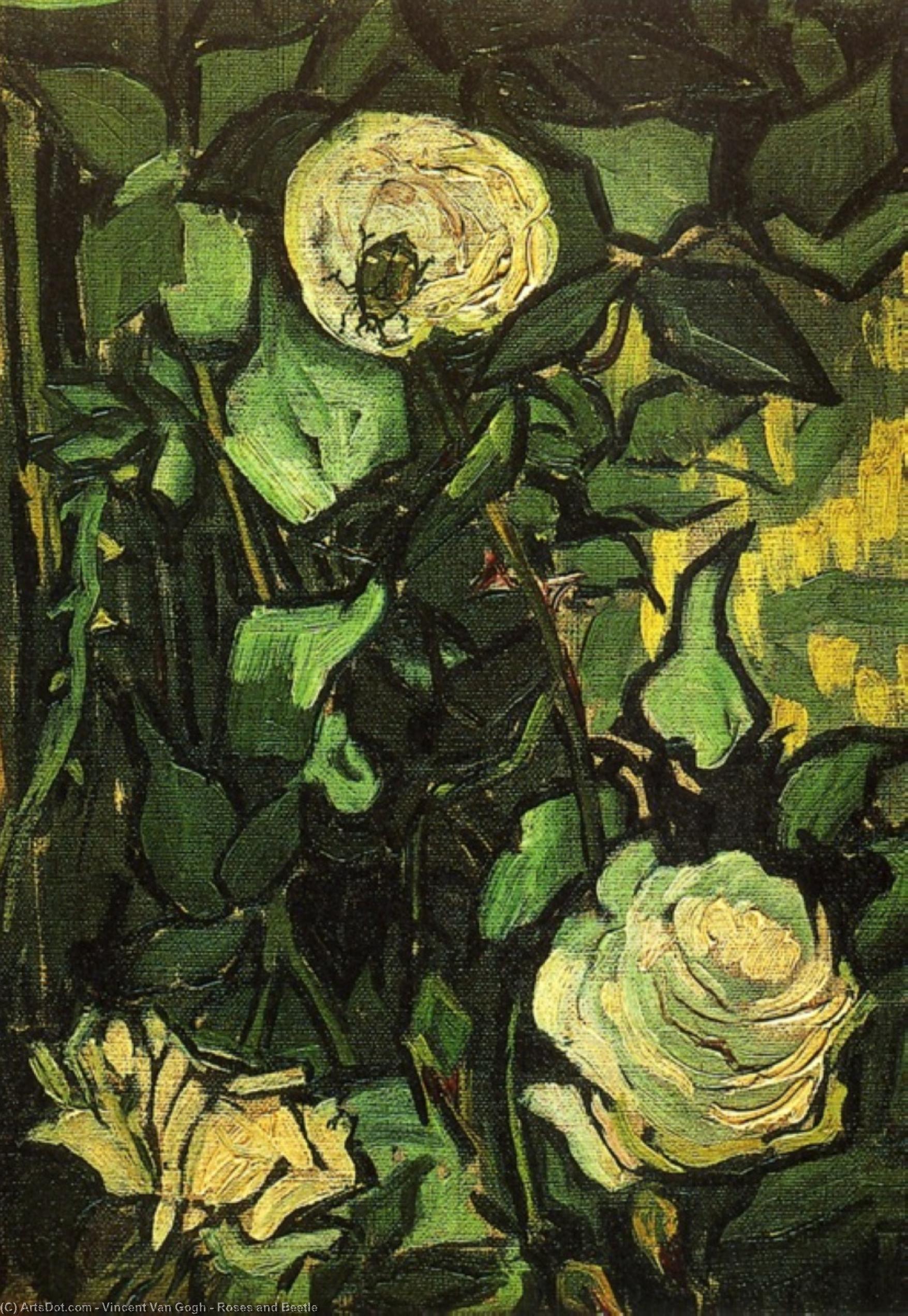 Rosas Y Escarabajo — Vincent Willem Van Gogh