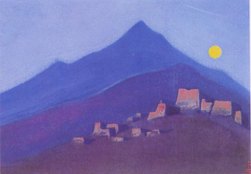Moon Over Monastery In Mountains — Nikolai Konstantinowitsch Roerich