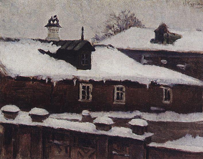 Rooftops In Winter — ワシリー・イワーノヴィチ・スーリコフ