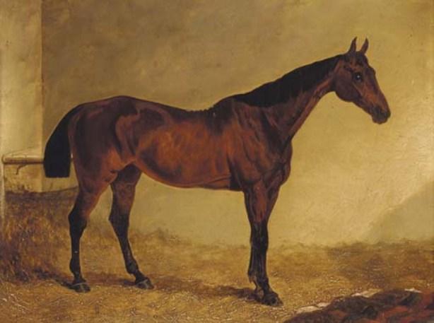 Gypsy, A Bay Horse In A Stable — Džon Frederik Hering Stariji