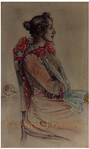 Portrait Of Johanne Dybwad — Carl Larsson