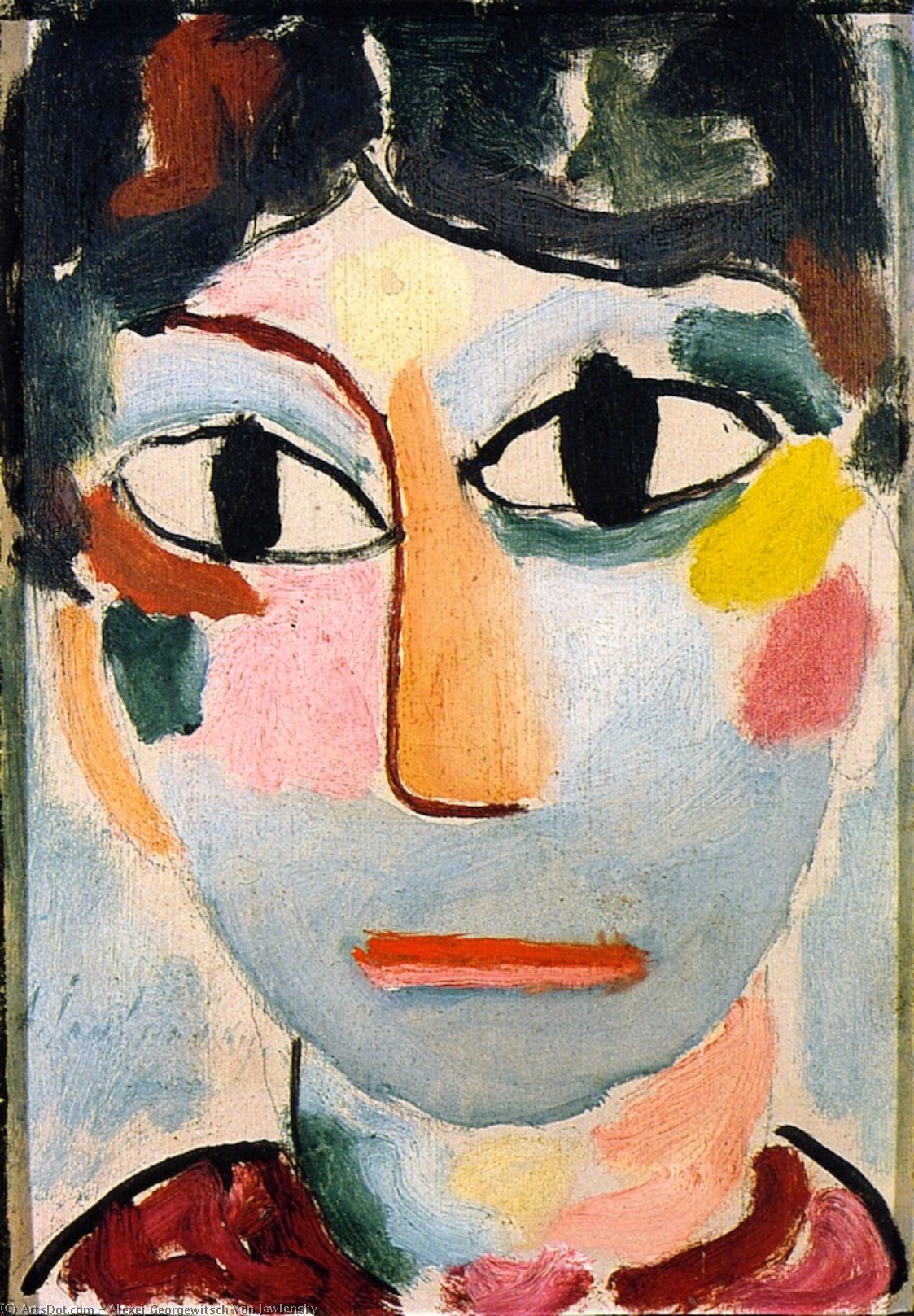 Mystical Head: Head Of A Girl — Alexej Von Jawlensky