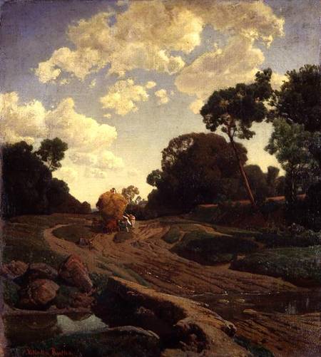 Landscape With Haywagon - — Valentin Ruths