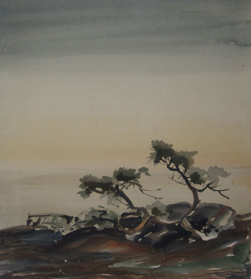 Trees By The Sea — Alfred Heber Hutty