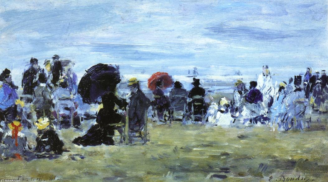 Trouville, Beach Scene (16) — Eugène Louis Boudin