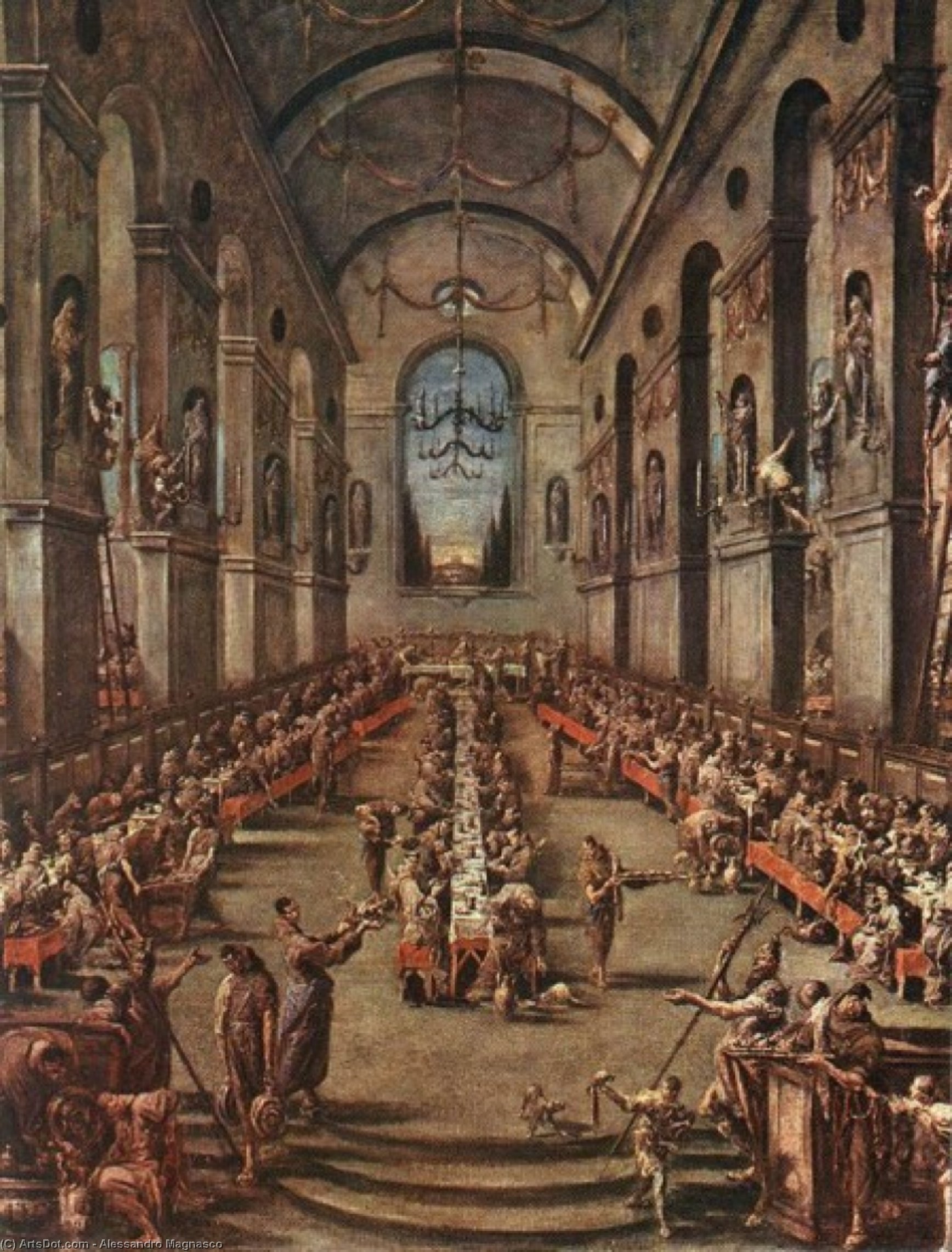 The Observant Friars In The Refectory — Alessandro Magnasco
