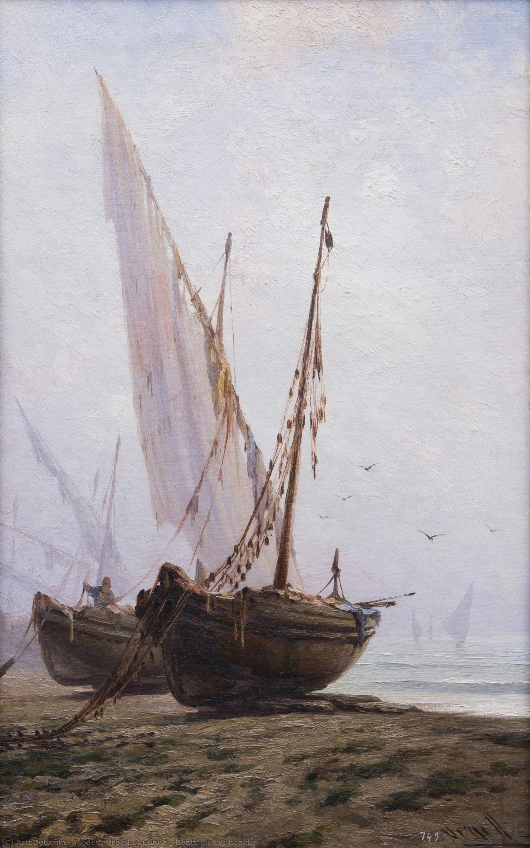 Boats On The Beach — Modest Urgell I Inglada