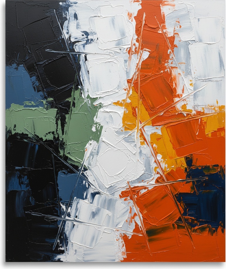 Fragmented Vectors In Charcoal And Cadmium: A Monumental Study Of Structural Tension — Christian Noiret