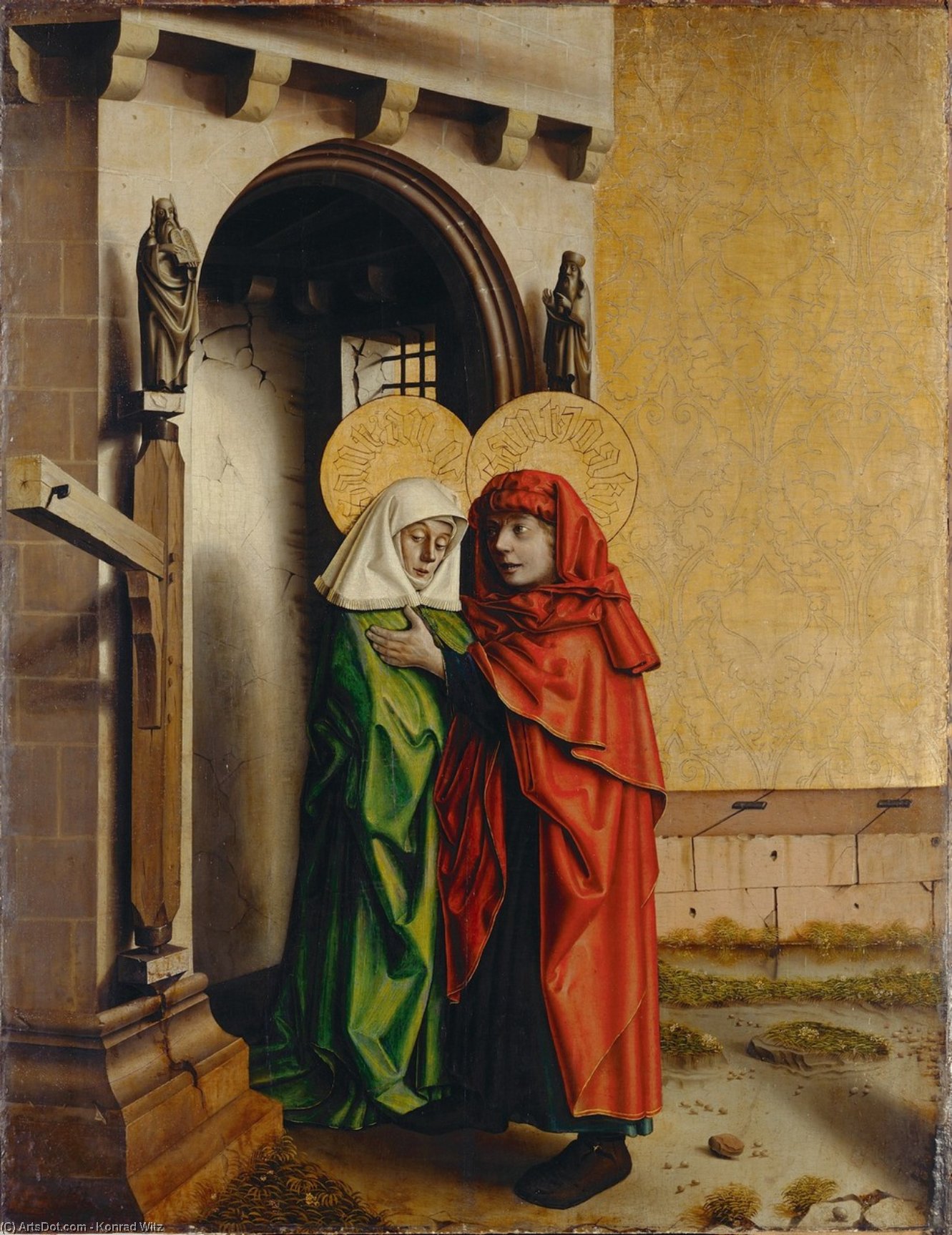 Joachim And Anna In Front Of The Golden Gate — Konrad Witz