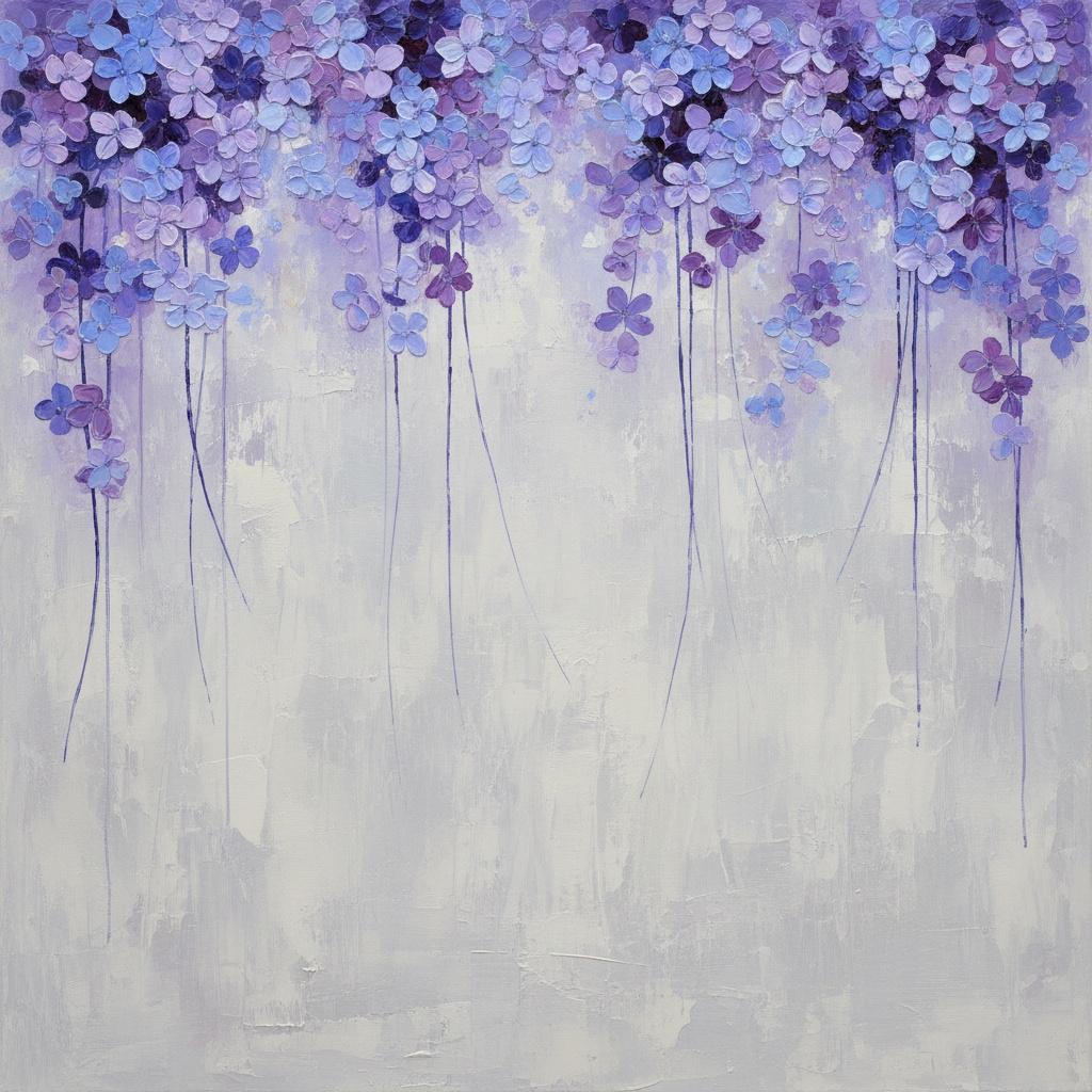 A Meditative Descent Of Indigo Petals Through Luminous Lavender Veils — Laurent Fontaine