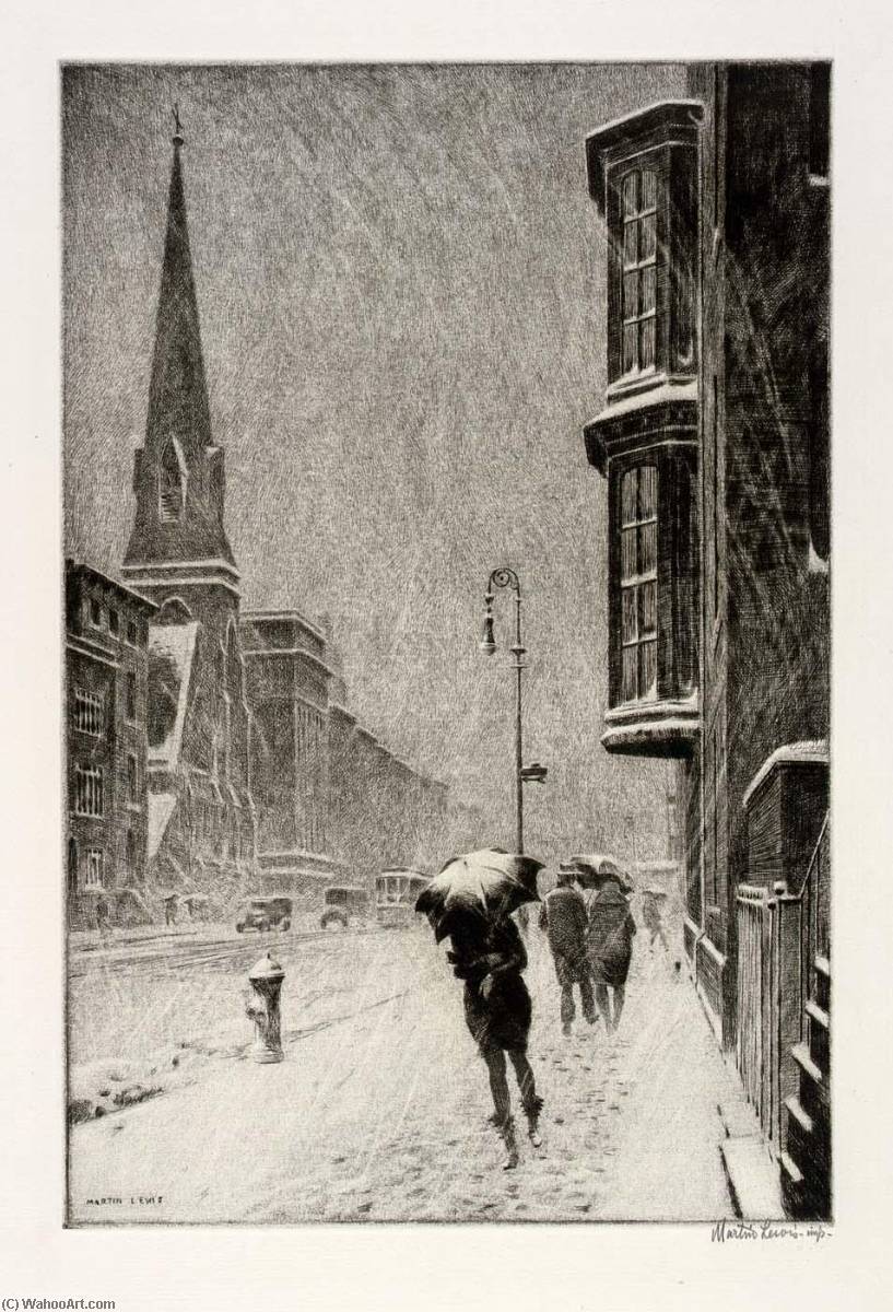 Bay Windows (snowy Day Lexington Avenue) — Martin Lewis