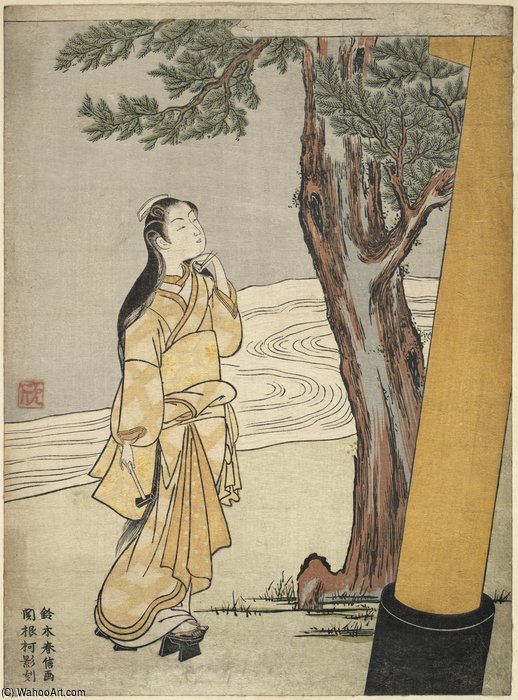 Visit To A Shrine At The Hour Of The Ox — Suzuki Harunobu