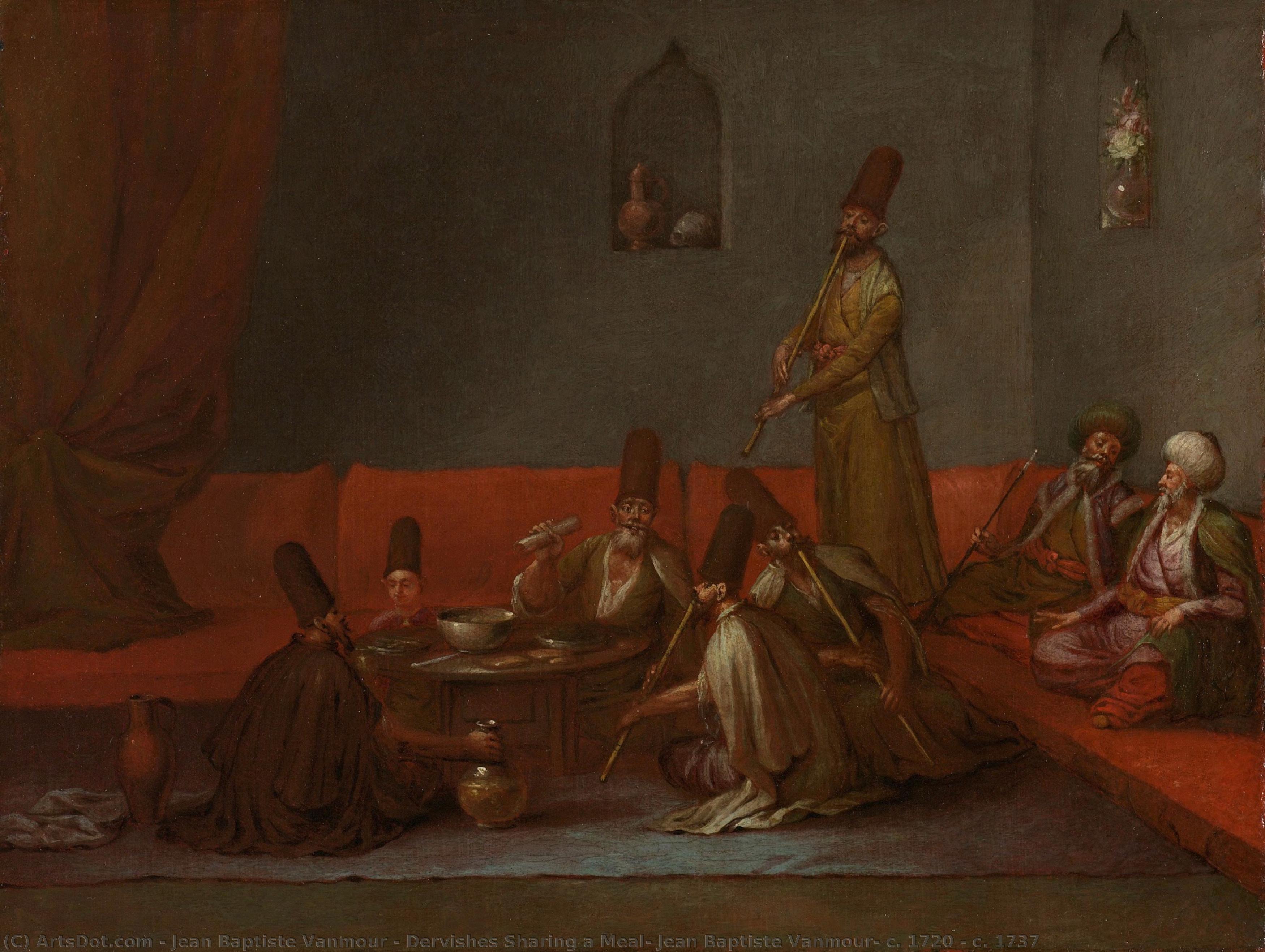 Dervishes Sharing A Meal, Jean Baptiste Vanmour, C. 1720 - C. 1737 — Jean Baptiste Vanmour