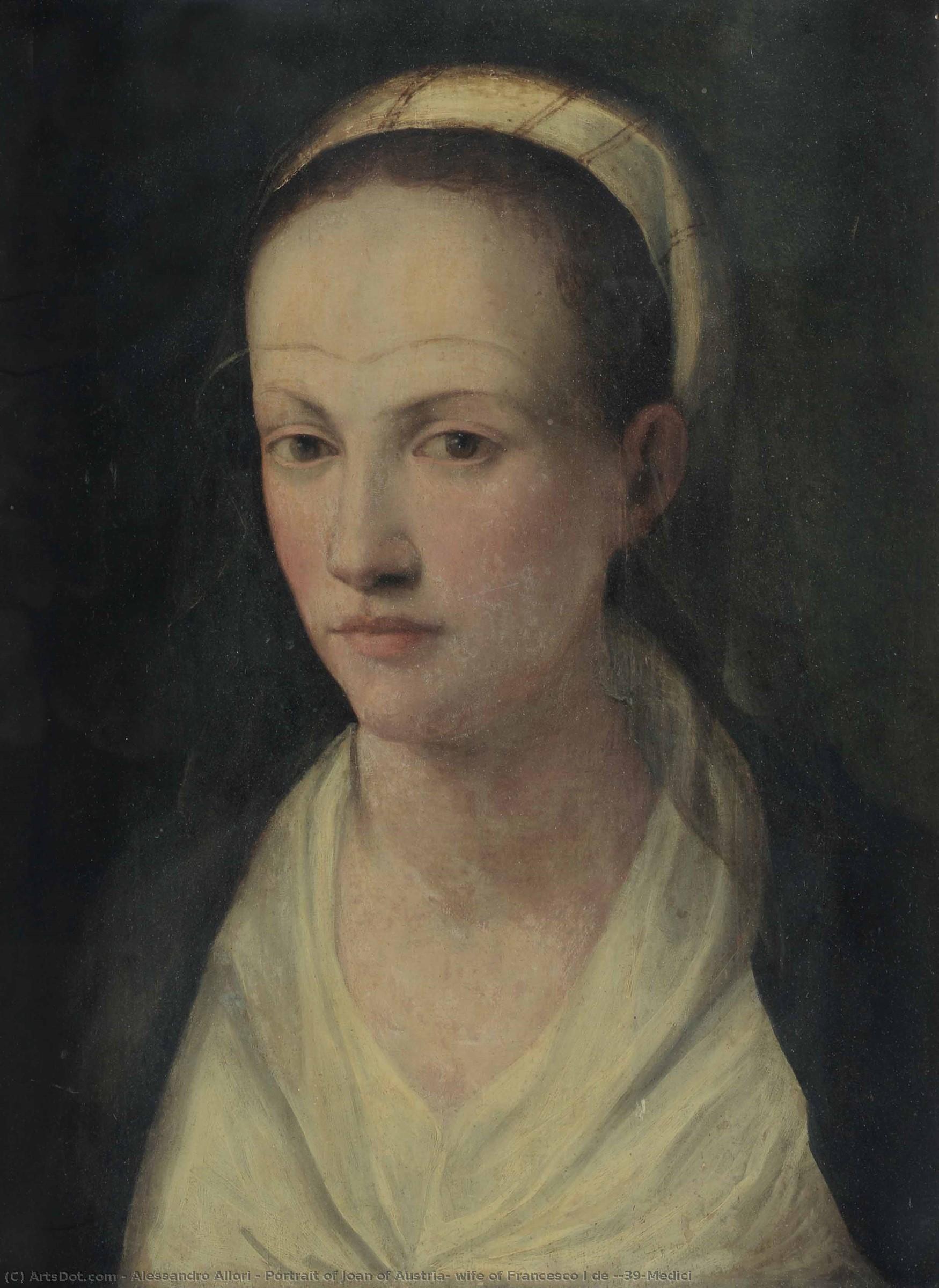 Portrait Of Joan Of Austria, Wife Of Francesco I De 'medici — Alessandro Allori