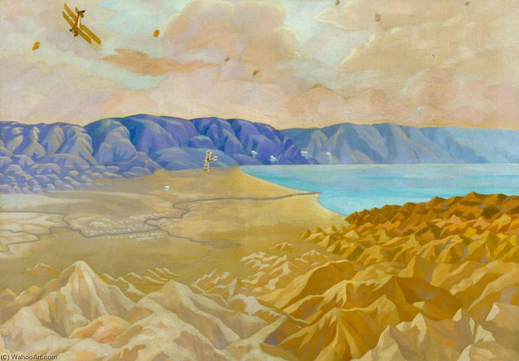 The Dead Sea An Enemy Aeroplane Over The Dead Sea, Palestine — Sydney William Carline