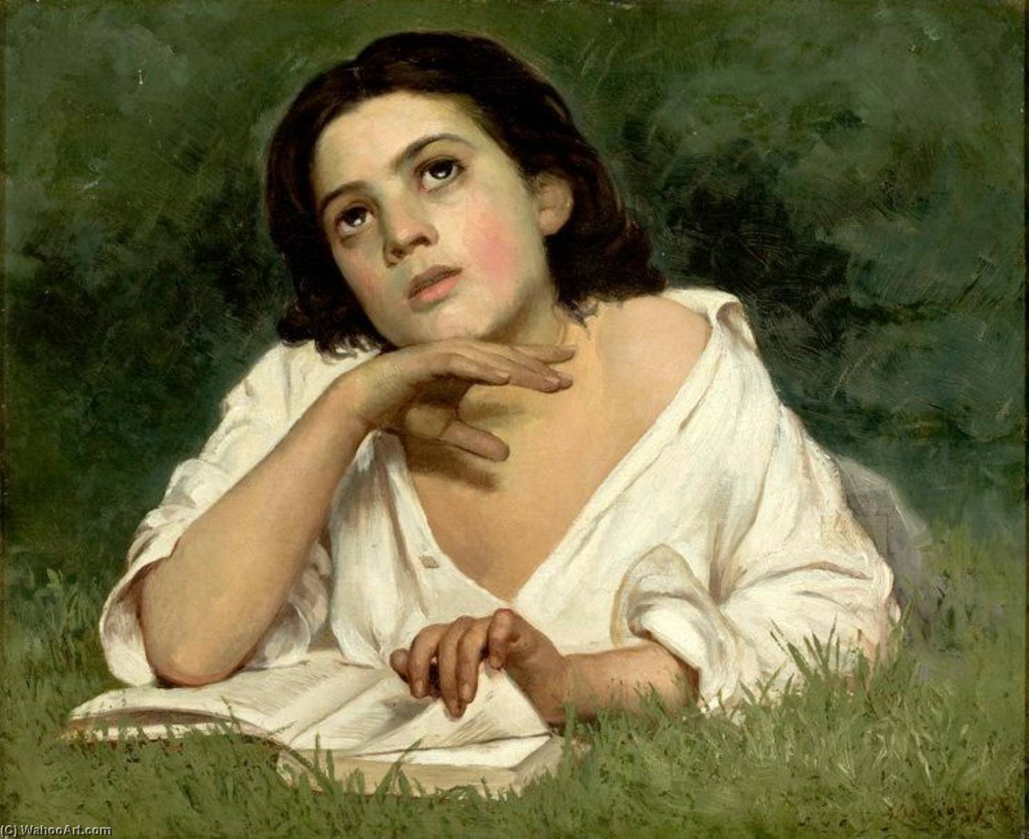 Deutsch Mädchen Mit Einem Buch English Girl With A Book Português Moça Com Livro — José Ferraz De Almeida Júnior