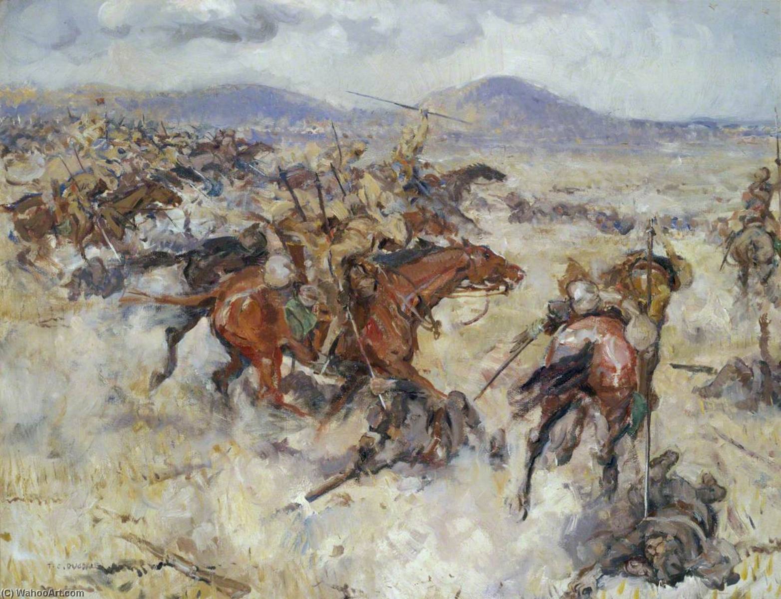 Charge Of The Second Lancers At El Afuli In The Valley Of Armageddon, 20 September 1918 — Thomas Cantrell Dugdale