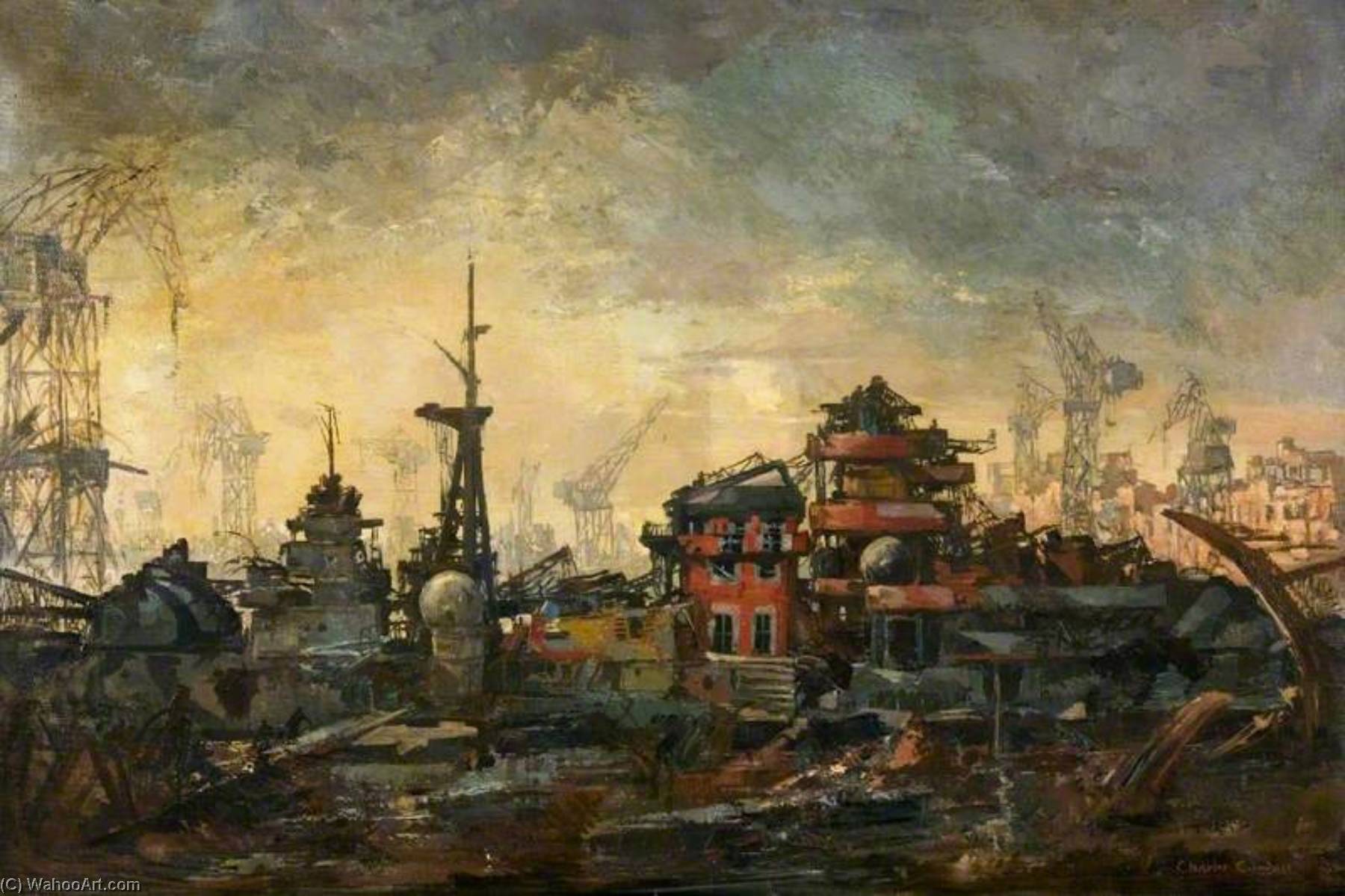 The Hipper At Kiel — Charles Ernest Cundall