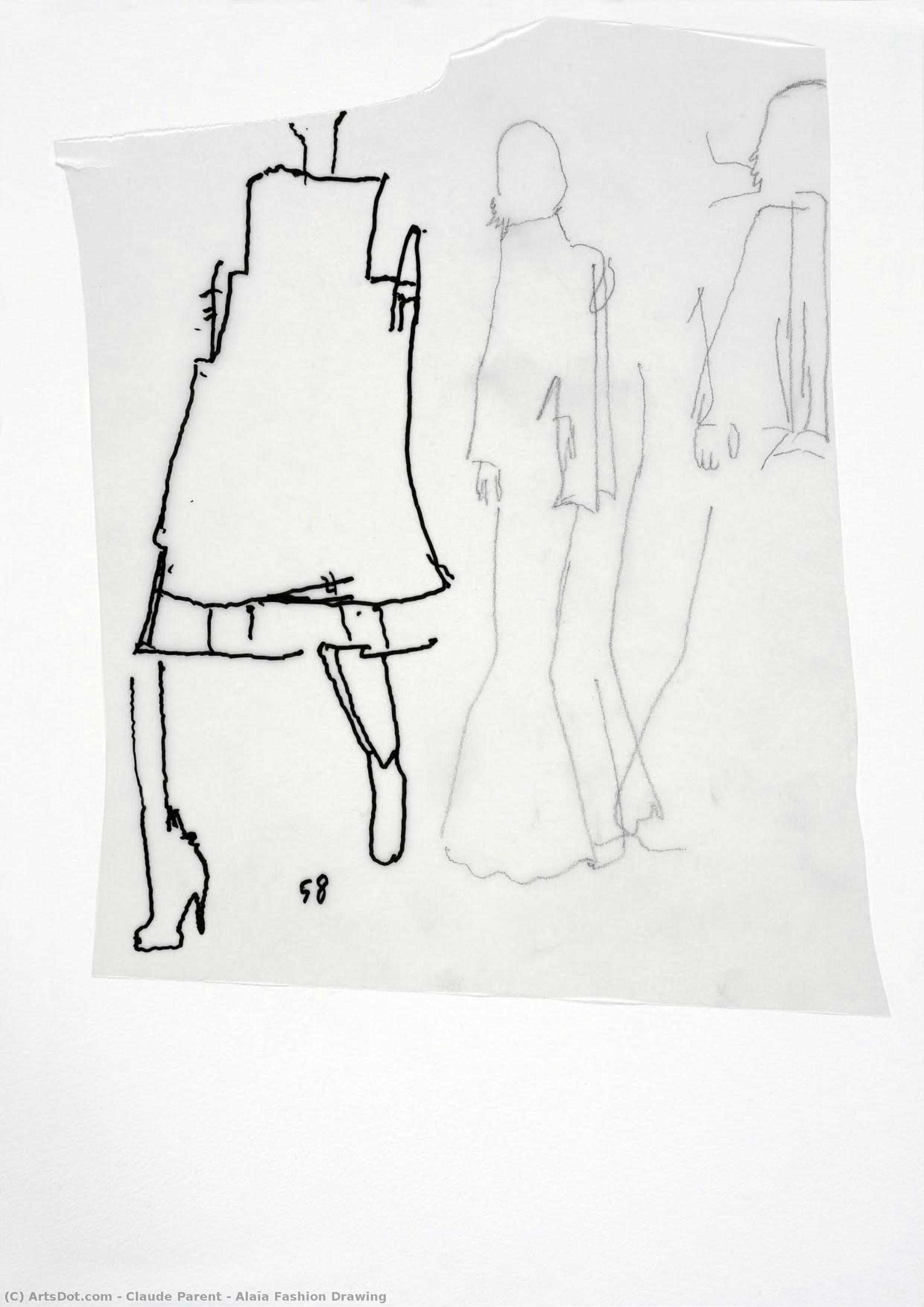 Alaïa Fashion Drawing — Клод Парен