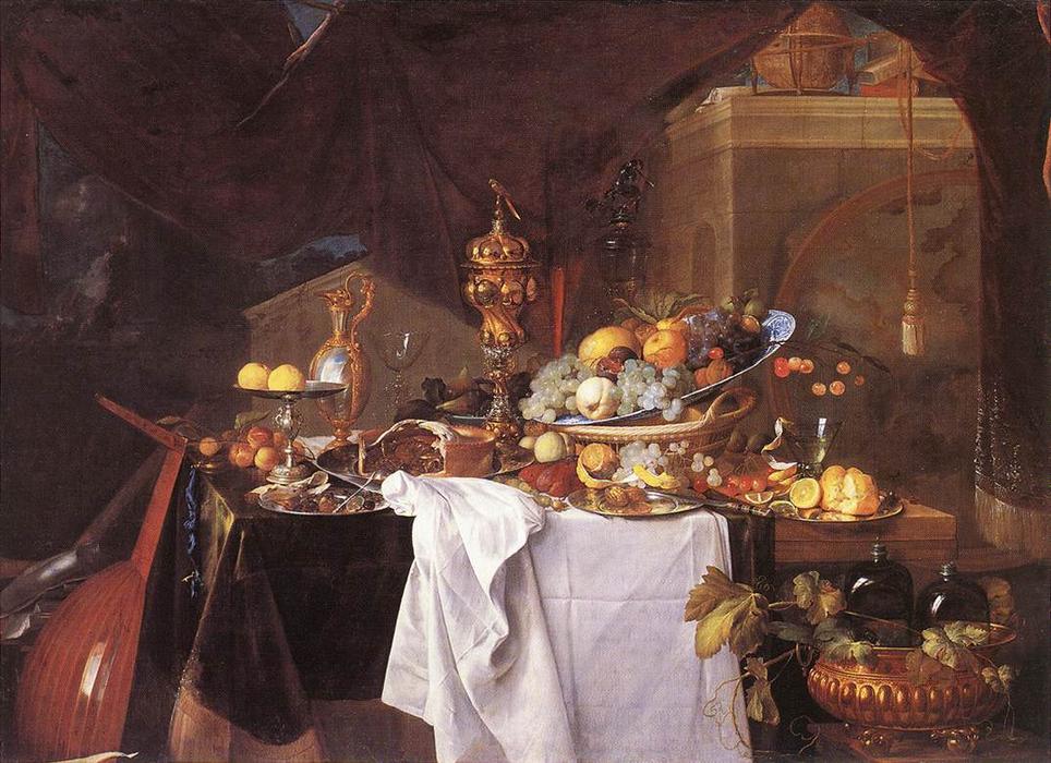 A Table Of Desserts — Jan Davidszoon De Heem Or Johannes De Heem Or Johannes Van Antwerpen Or Jan Davidsz De Hem
