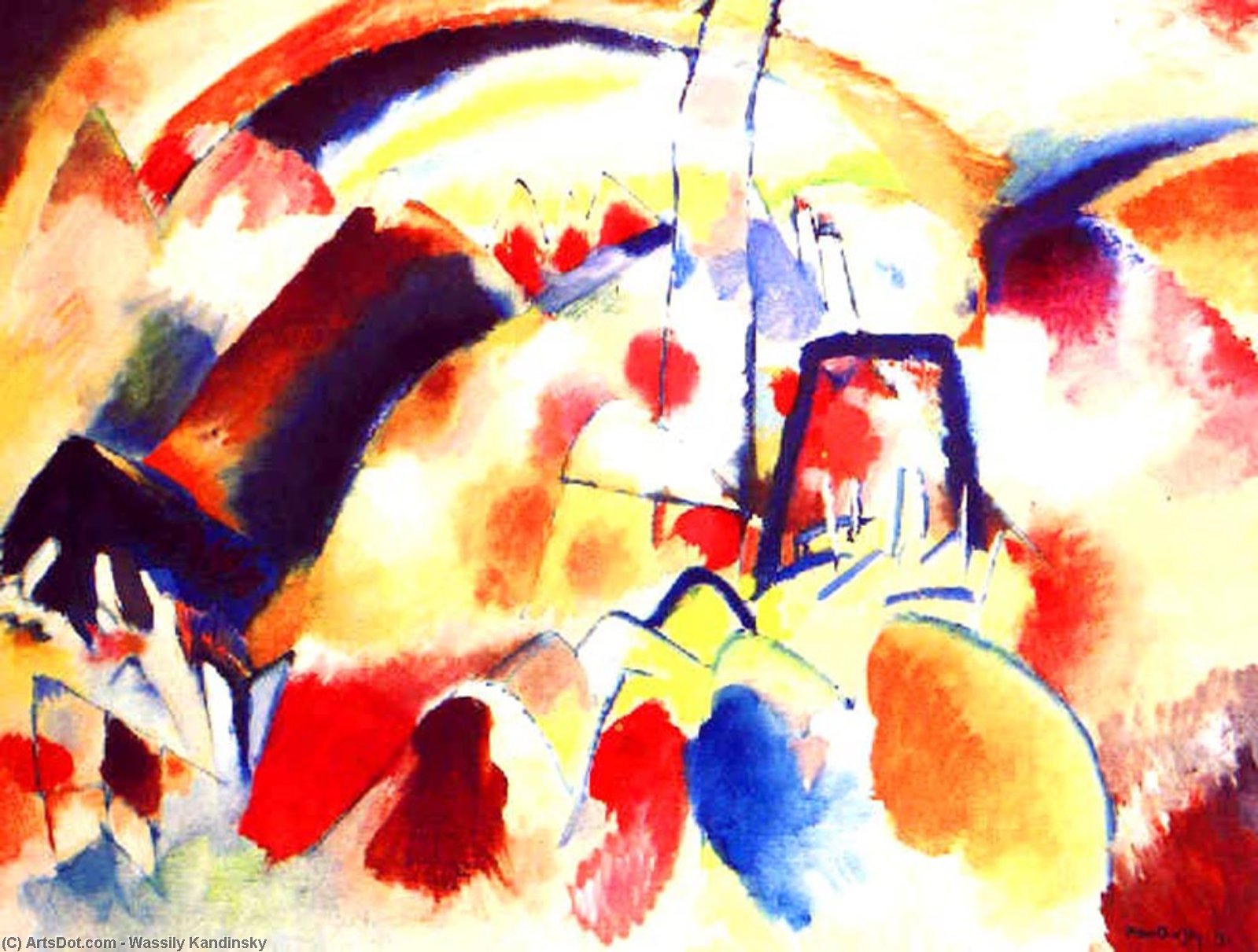 Landscape With Red Spots — Wassily Wassilyevich Kandinsky
