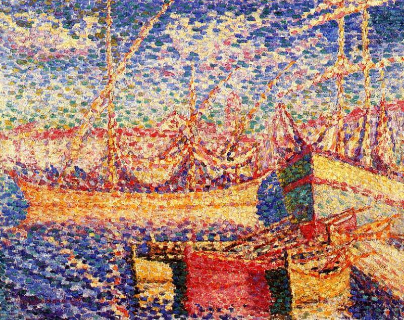 Boats In The Port Of St. Tropez — Henri Edmond Cross