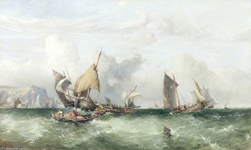 Fishing Boats Off Scarborough — John Wilson Carmichael