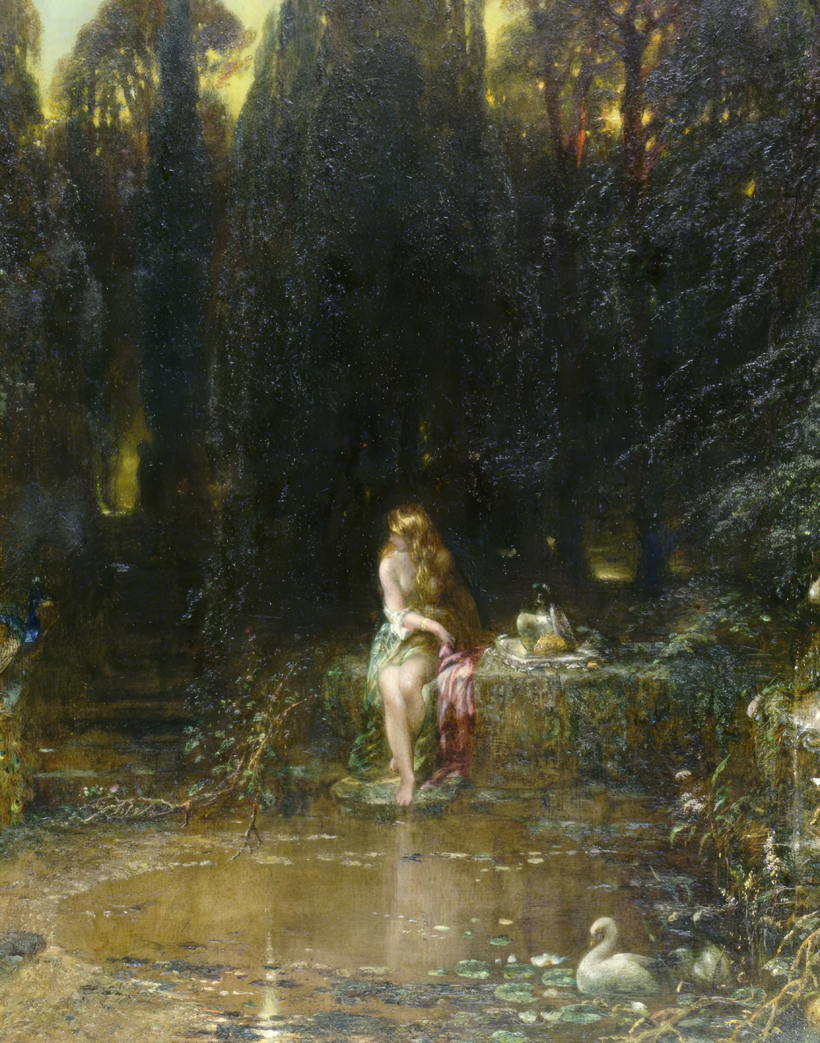 Susannah At A Stream — Alfred Joseph Woolmer