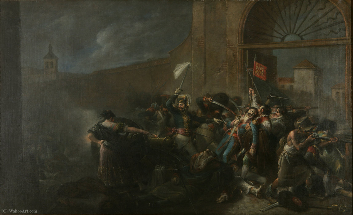 The Death Of Daoíz In Monteleón Artillery Ground — Leonardo Alenza Y Nieto