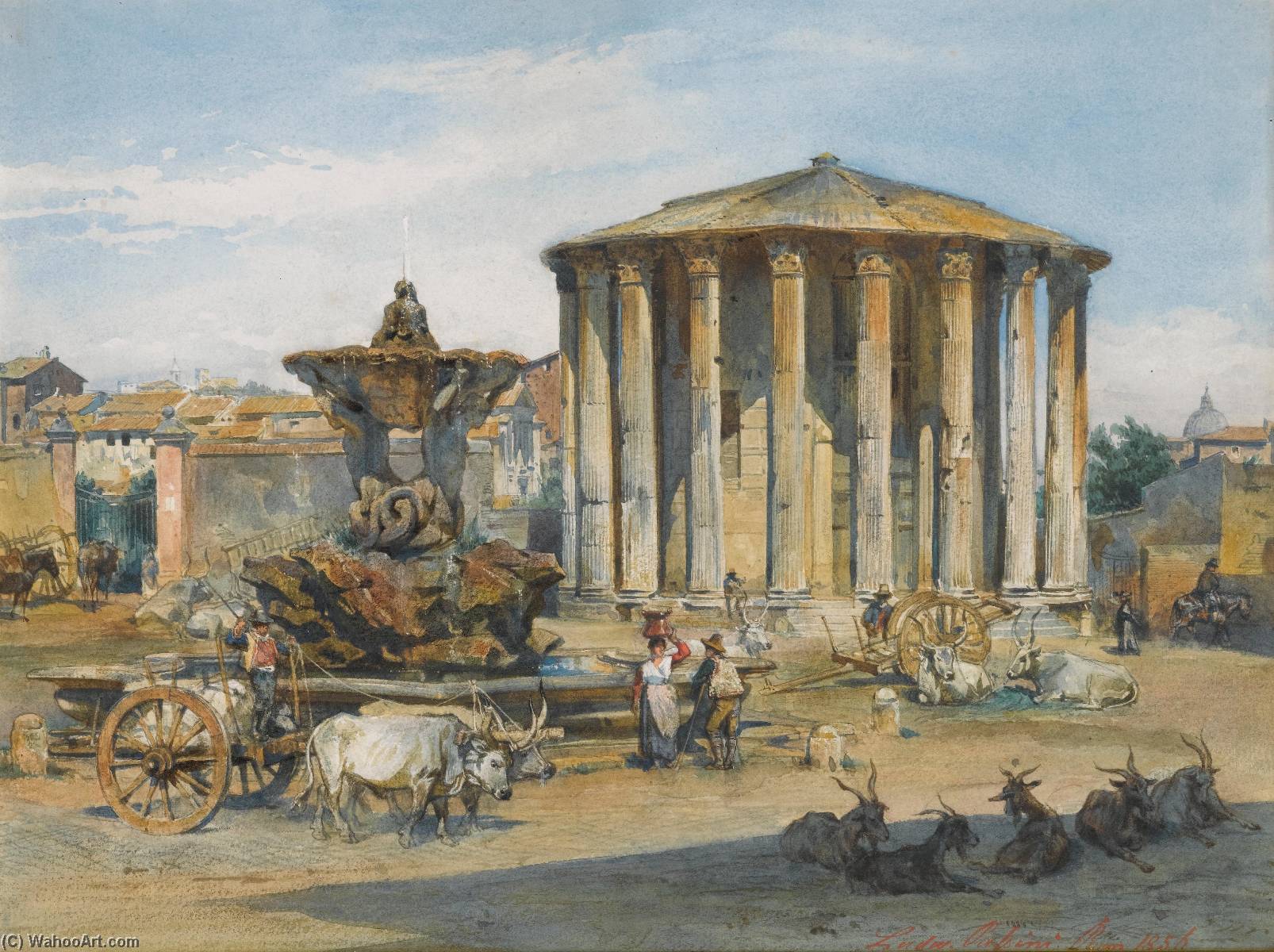 The Temple Of Vesta, Rome — Ludwig Johann Passini