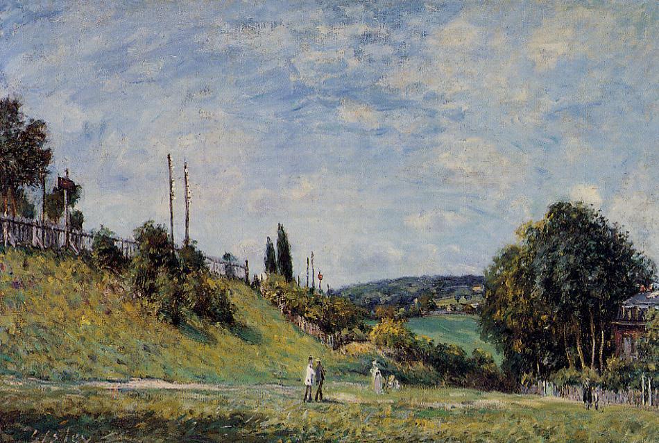 Railroad Embankment At Sevres — Alfred Sisley