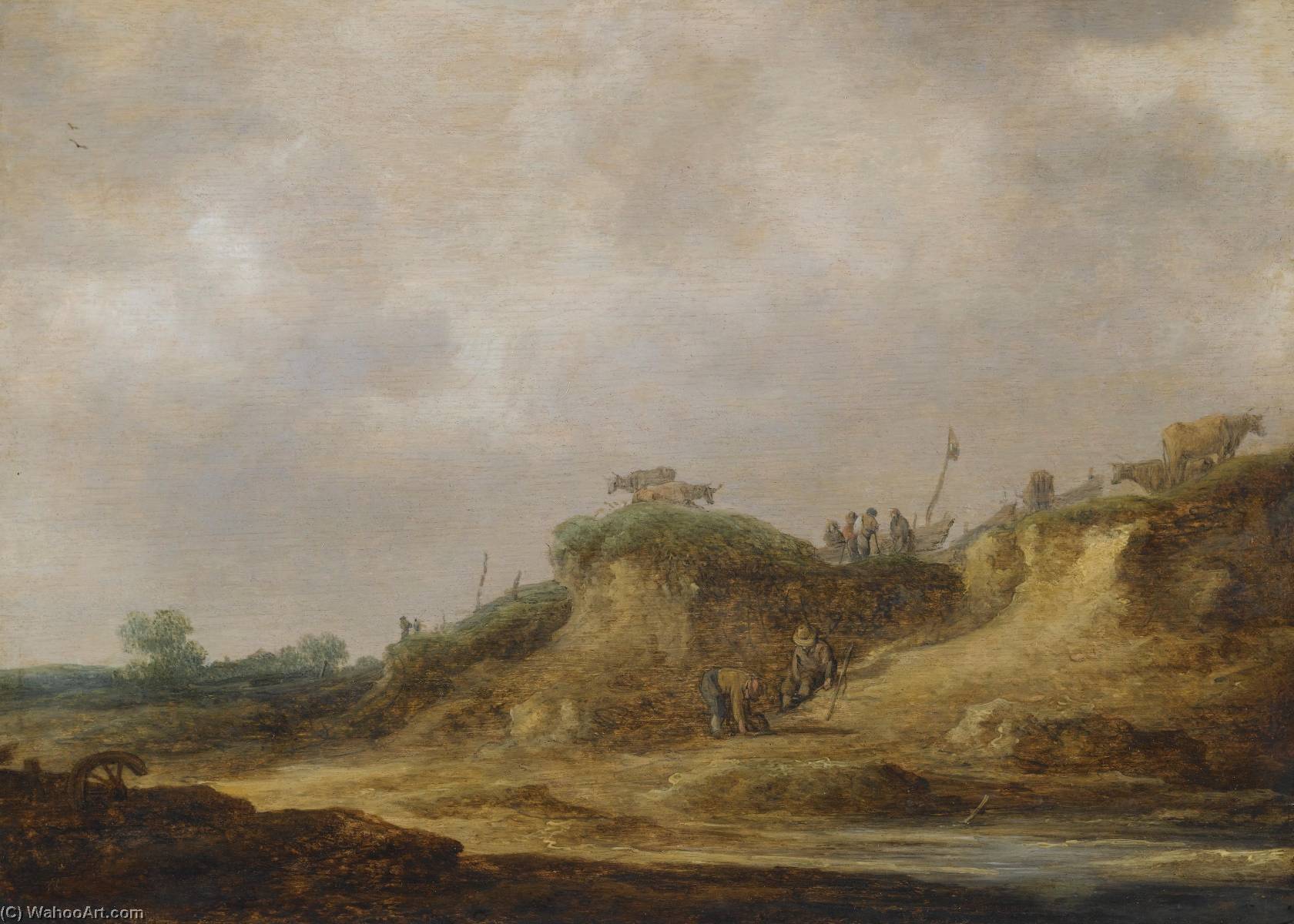A Dune Landscape With Herdsmen Tending Their Cattle — Jan Josefsz Van Goyen