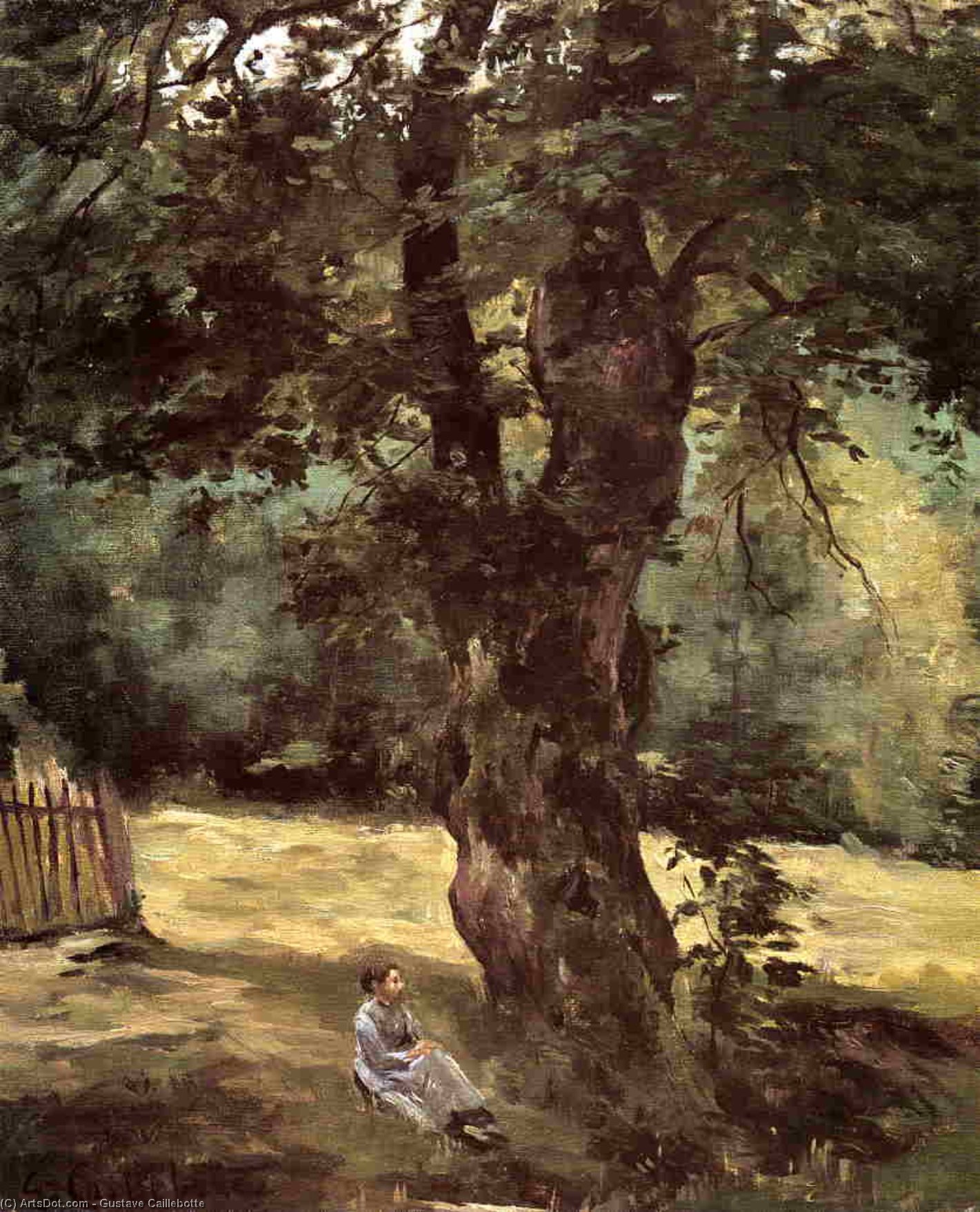 Woman Seated Beneath A Tree — Gustave Caillebotte