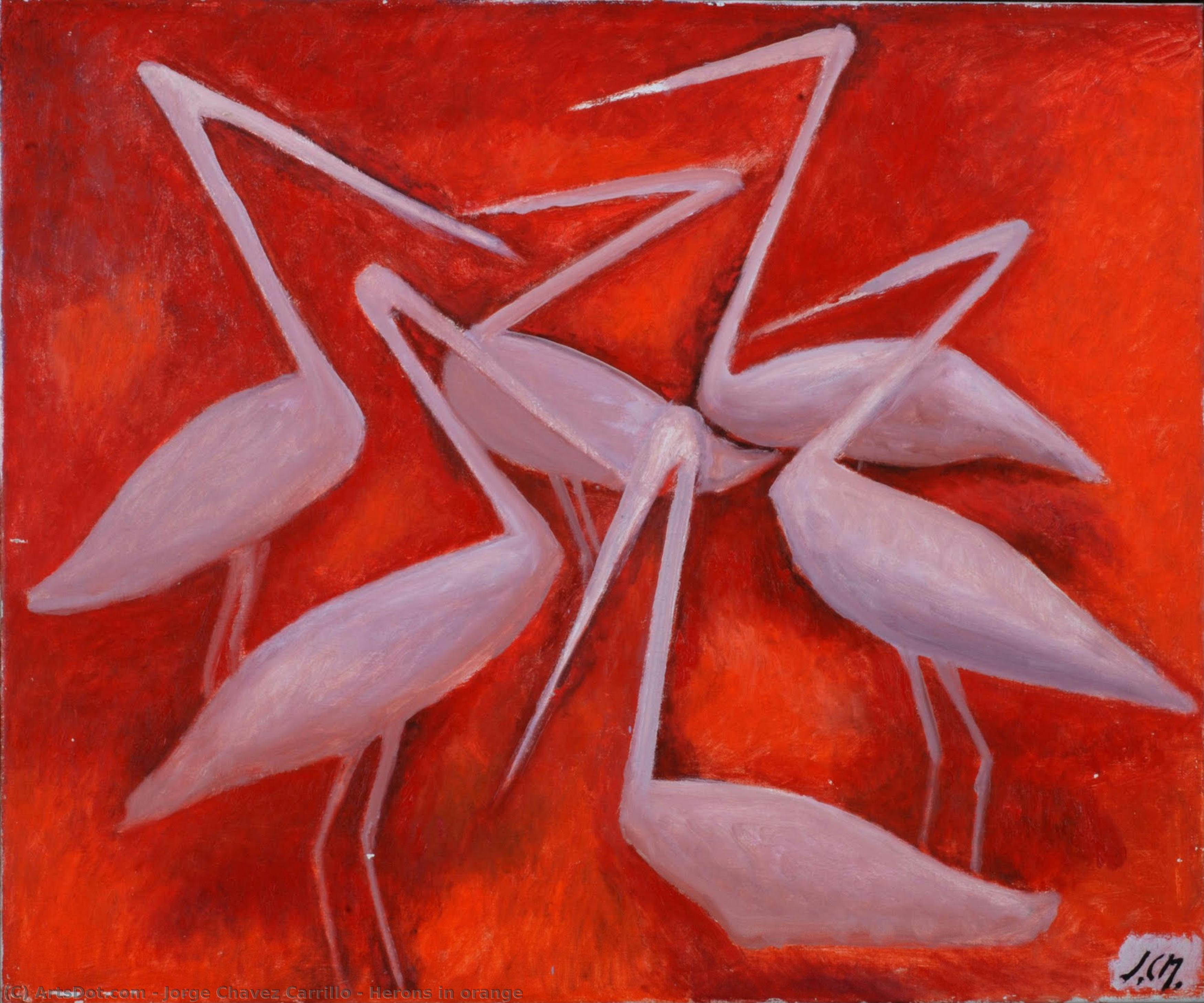 Herons In Orange — Jorge Chávez Carrillo