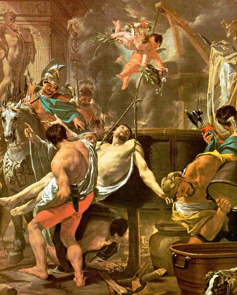 He Martyrdom Of St. John The Evangelist At The Porta Latina — Charles Le Brun