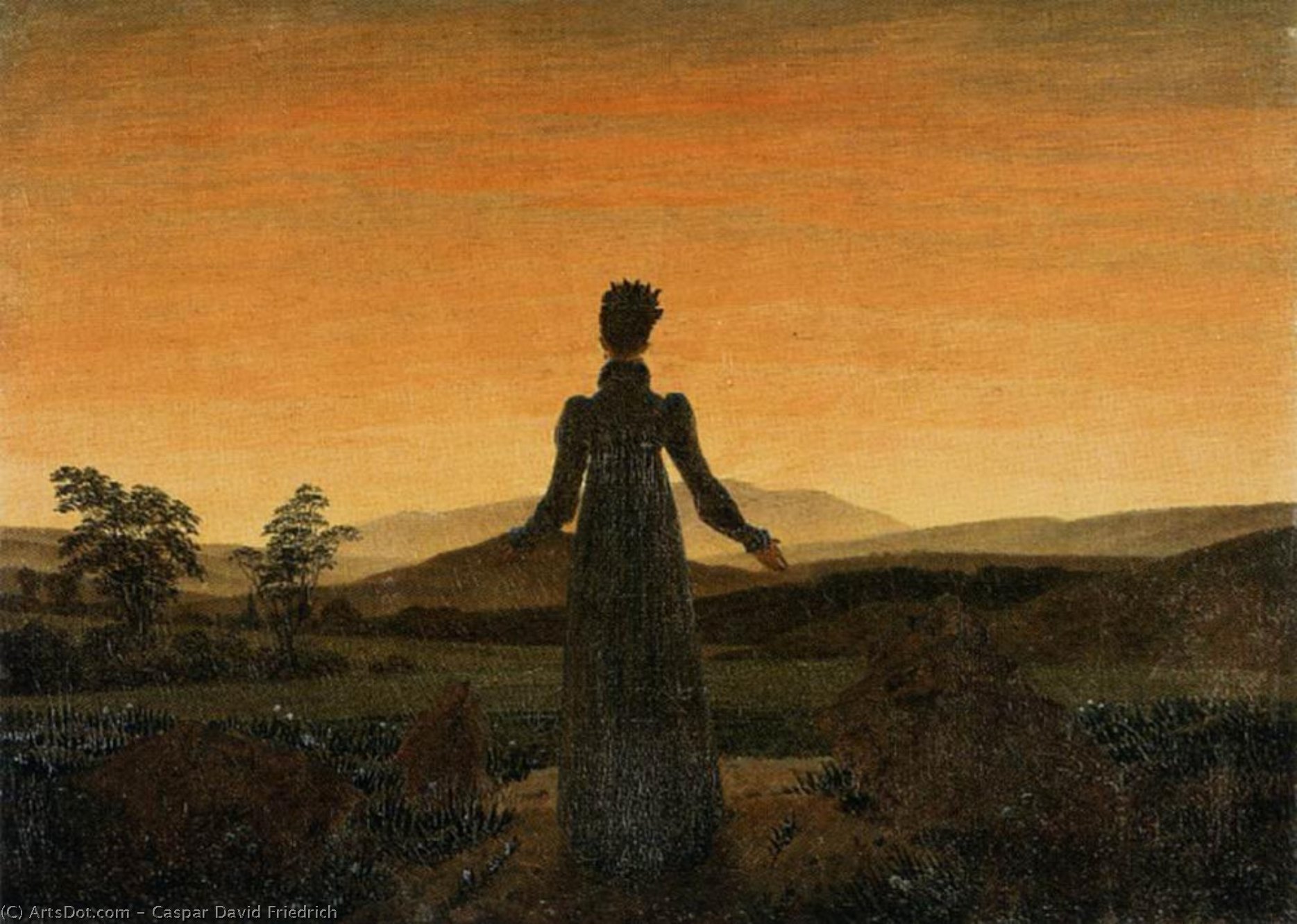Mujer Ante El Sol Naciente (mujer Ante El Sol Poniente) — Caspar David Friedrich