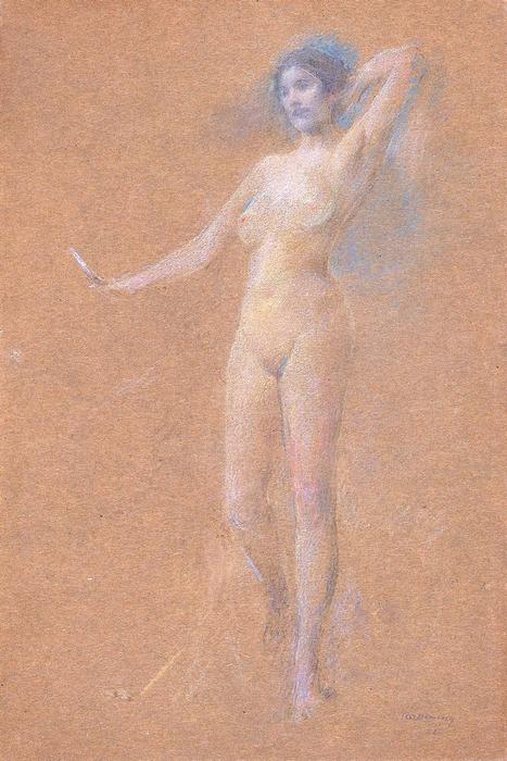 Standing Nude Figure Of A Girl — Thomas Wilmer Dewing